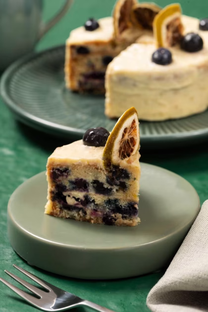 Nuss - Pastel de Limón y Blueberries - Sin Gluten, Sin Lactosa, Sin Azucar, Sin Nueces